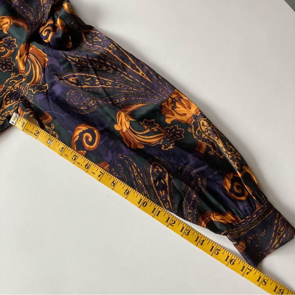 Classiques Entier 100% Silk Button Front Long Sle… - image 8